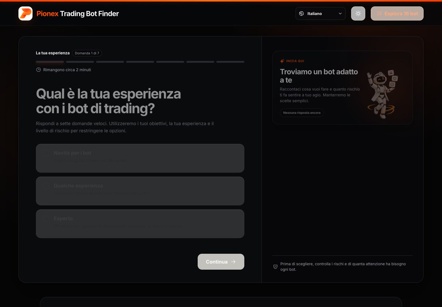 Pionex Trading Bot Finder in italiano per scegliere l’esperienza